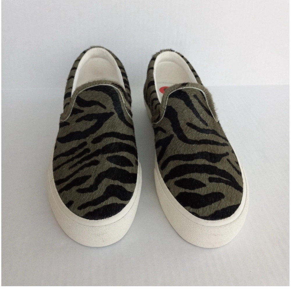 Madewell Sidewalk Slip-On Sneakers Women's 11 (Men's‎ 9.5) Zebra Calf Hair Shoes
